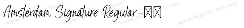 Amsterdam Signature Regular字体转换